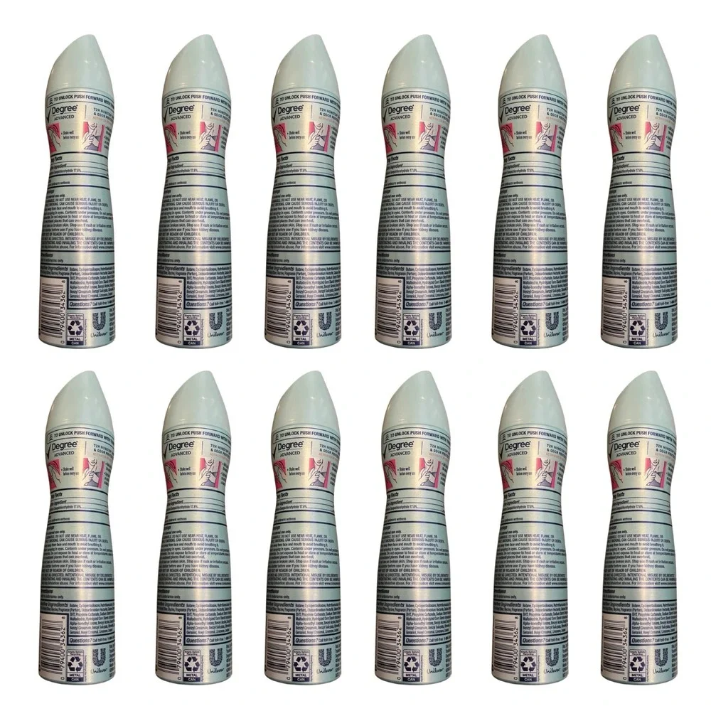 Degree Advanced Sheer Powder Dry Spray Deodorant‎ 72H Protection Lot of 12